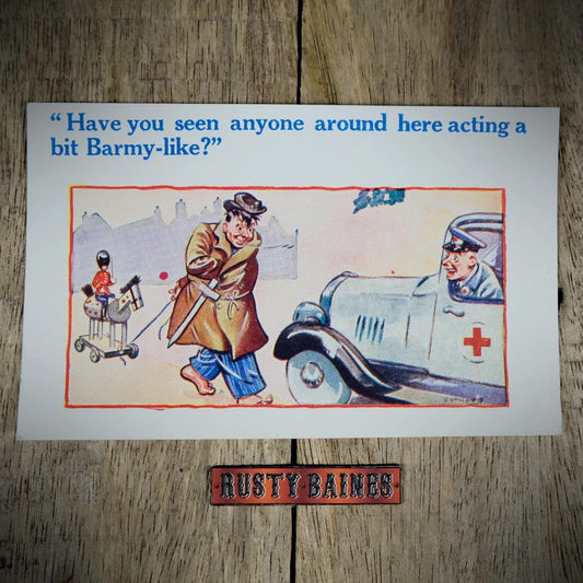 Postcard, Comic/Humour, Barmy Made Eccentric Man, Ambulance Driver