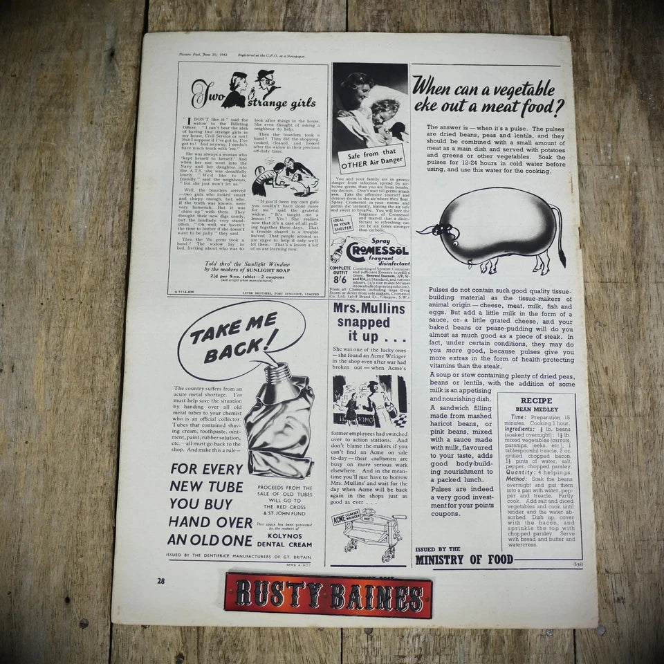 Picture Post 20 June 1942 London Ballet, WW2 Crimes, Hannen Swaffer
