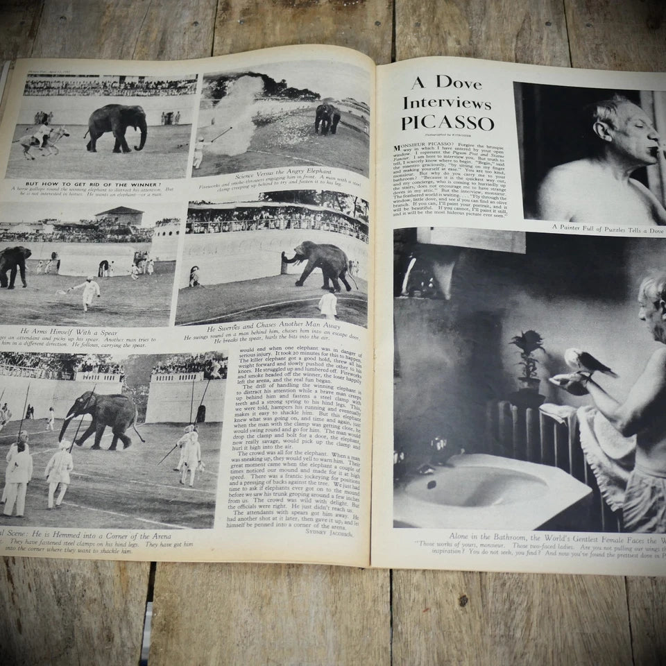 Picture Post 12 April 1947 Bruce Woodcock Boxer, Picasso-Kitrosser