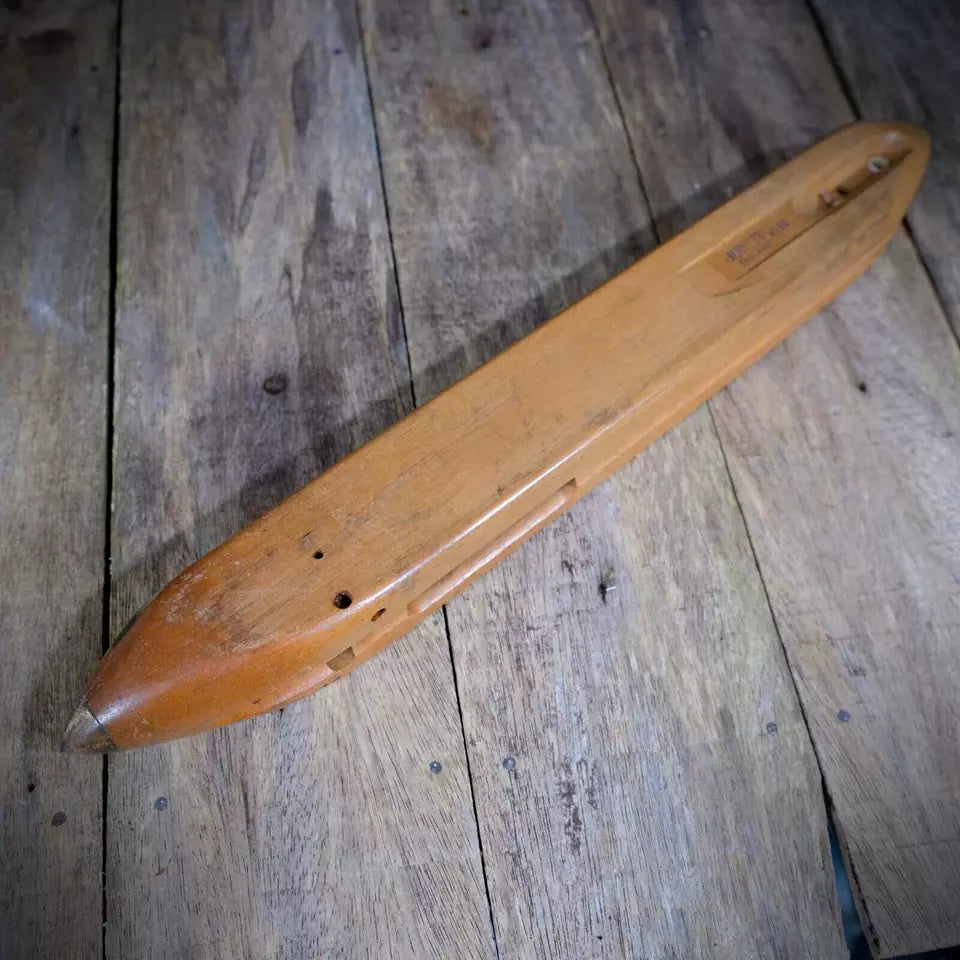 Vintage/Antique Hardwood Weaving Shuttle 19"/48cm Approx' Jowett Made in England