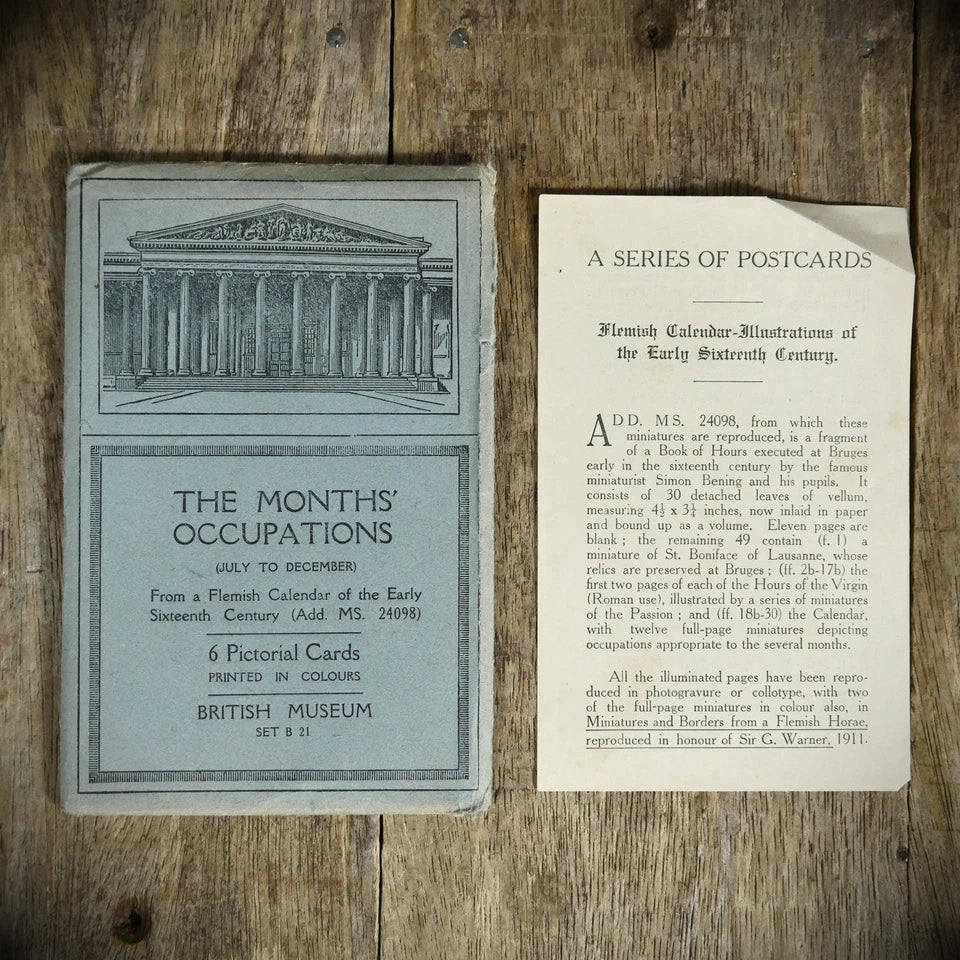 Postcard Set, British Museum, Flemish Calendar Art, Envelopes