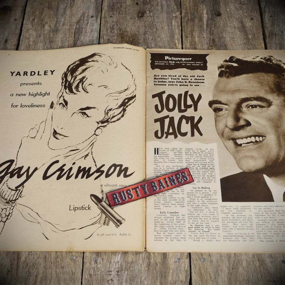Vintage Picturegoer Magazine Sept 24 1955, Film/Cinema, Mara Corday Cover