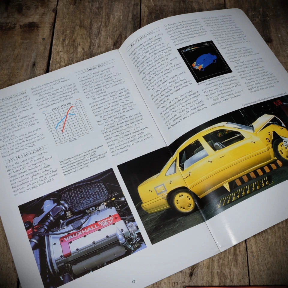 Car Brochure, Vauxhall Cavalier Mk3, 1989 #1, SRi, GSi, CD, Gl, L
