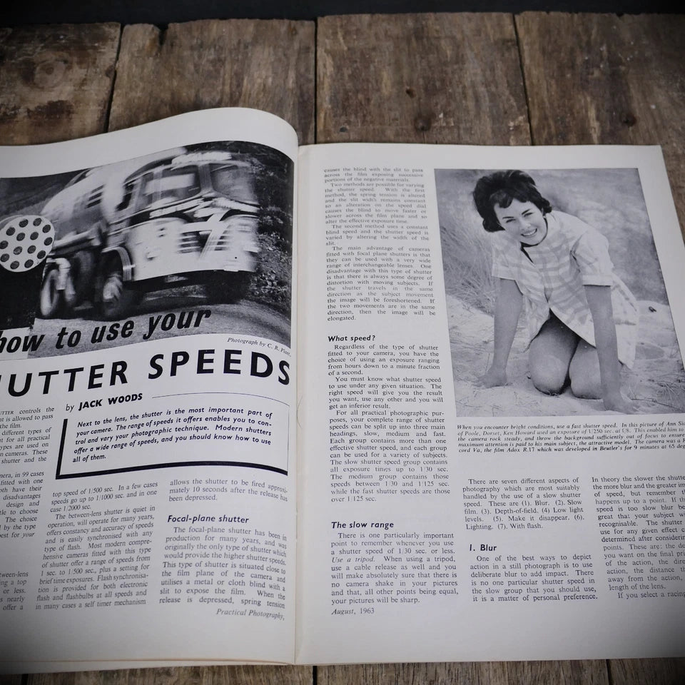 Vintage Practical Photography Magazine August 1963