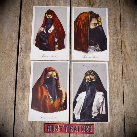 Postcard Bundle, Egypt Art, Arab Women Portraits