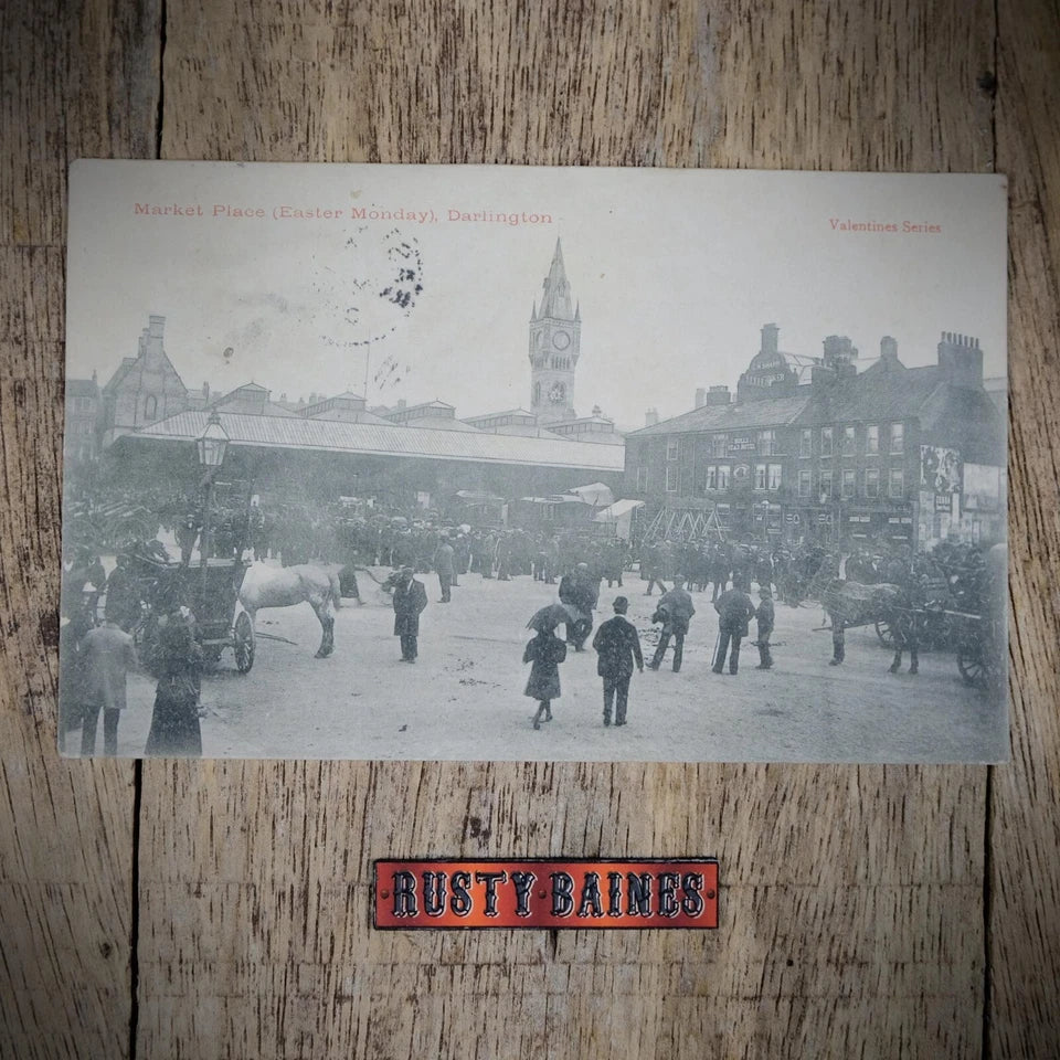 Postcard, Darlington Market Place, East Monday