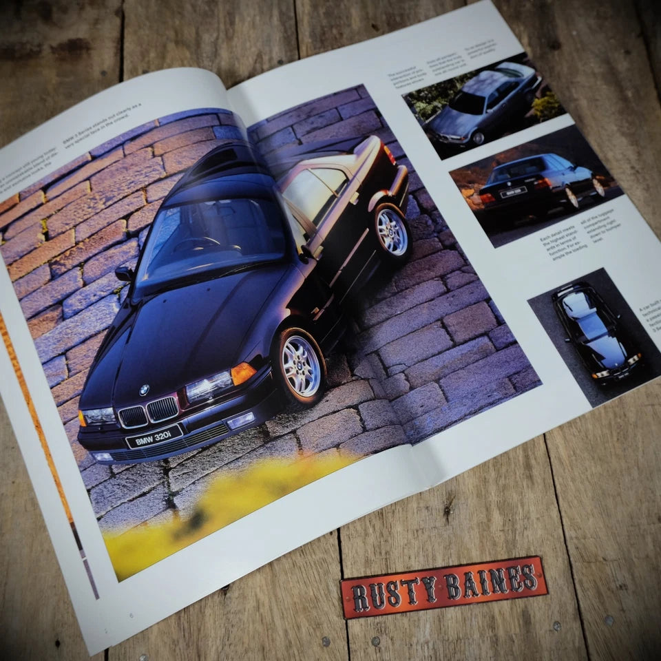 Sales Brochure, BMW 3 Series Saloon, UK 1995, Colours, Specs Etc.