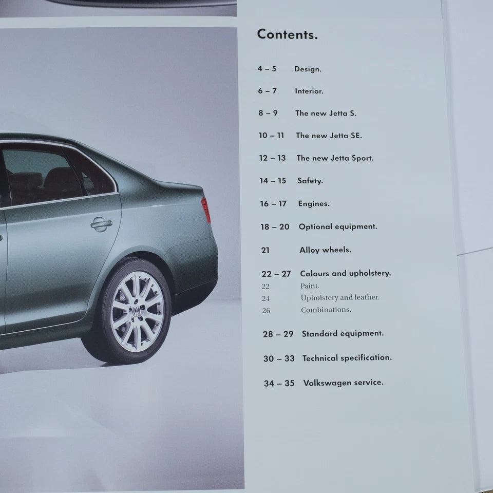 Original Car Brochure Pack, 2005 Volkswagen Jetta S/SE/Sport Petrol/Diesel