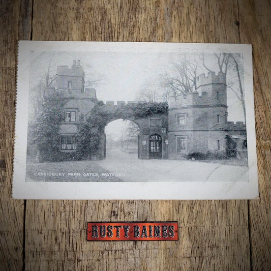 Postcard, Cassiobury Park Gates, Watford, Early 1900s, Printed