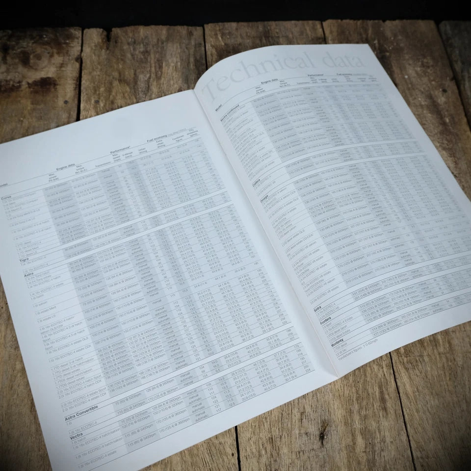 Sales Brochure, Vauxhall 1998 Range, Corsa, Astra, Tigra, Vectra Etc