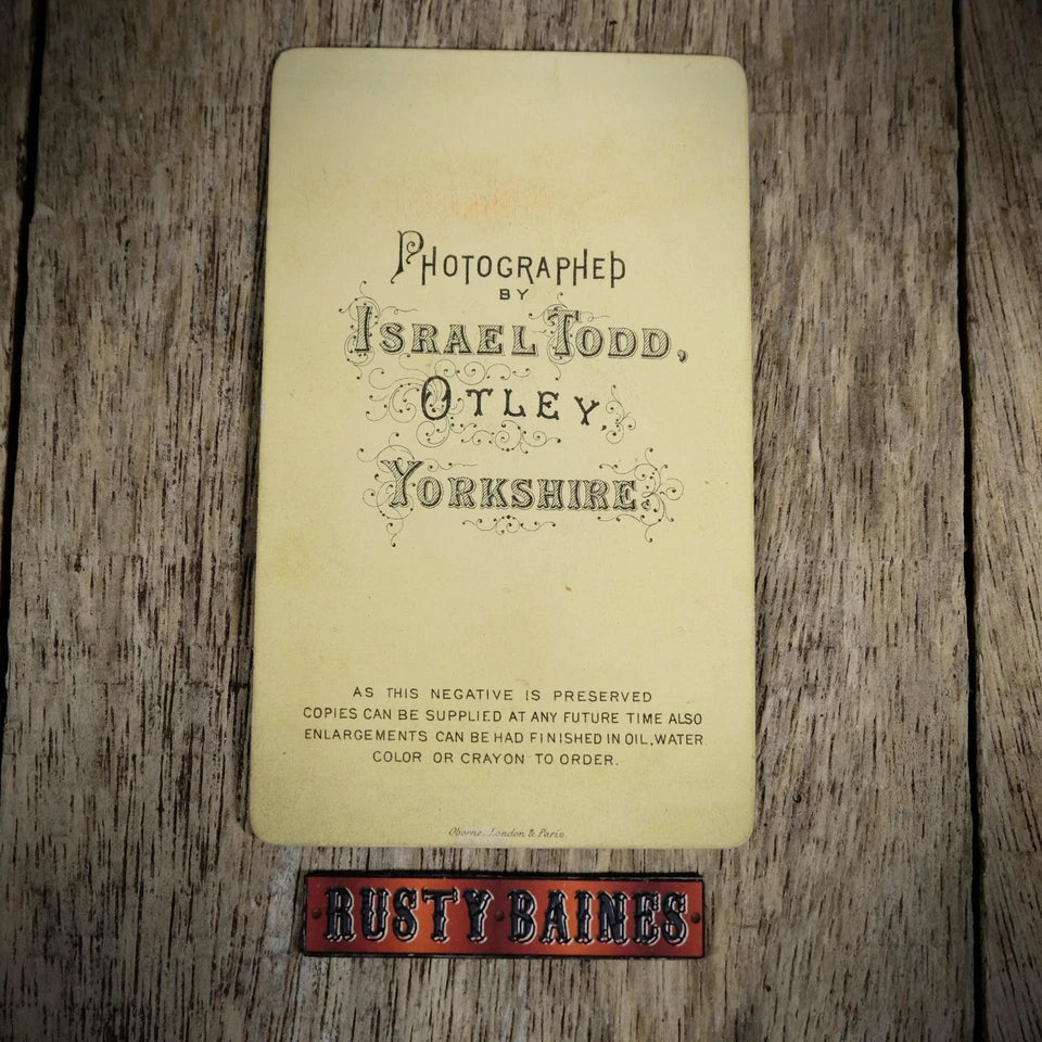 Carte de Visite (CDV) Portrait of Woman in Victorian Clothing, Israel Todd, Otley