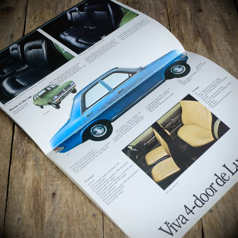Vintage Car Brochure, Vauxhall Viva HC 1970, Saloon/Estate Models