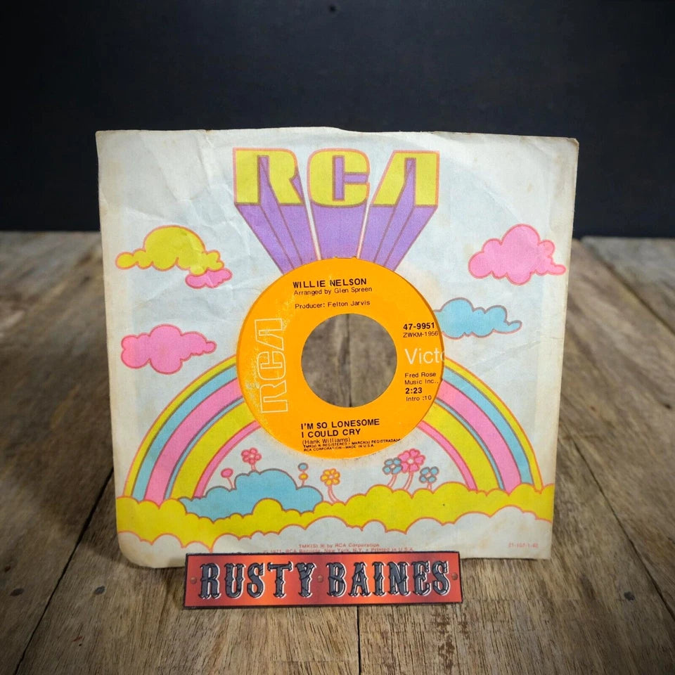 Record 7" Single, Willie Nelson, I'm a Memory/I'm so Lonesome.