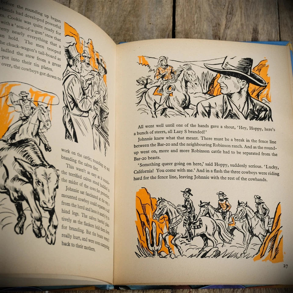 Vintage Hopalong Cassidy Stories #4 TV Show, Cowboy/Western Annual, Hardcover