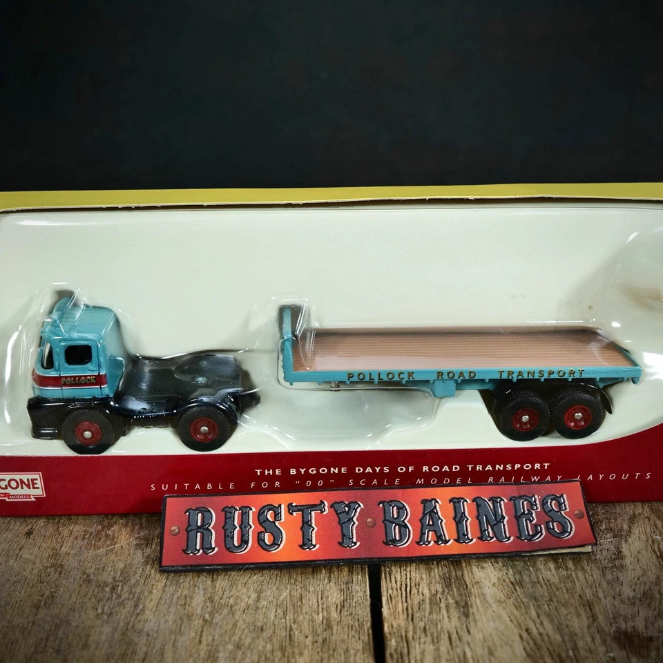 Lledo Trackside Foden S21 Flatbed Lorry, Pollock Road Transport, 1/76